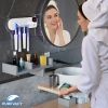 Toothbrush Holder Wall Mounted with 4 Slots White ABS Plastic Sanitizer with Automatic Timer and 30 Days Charge Rechargeable Toothbrush Sanitizer Hold